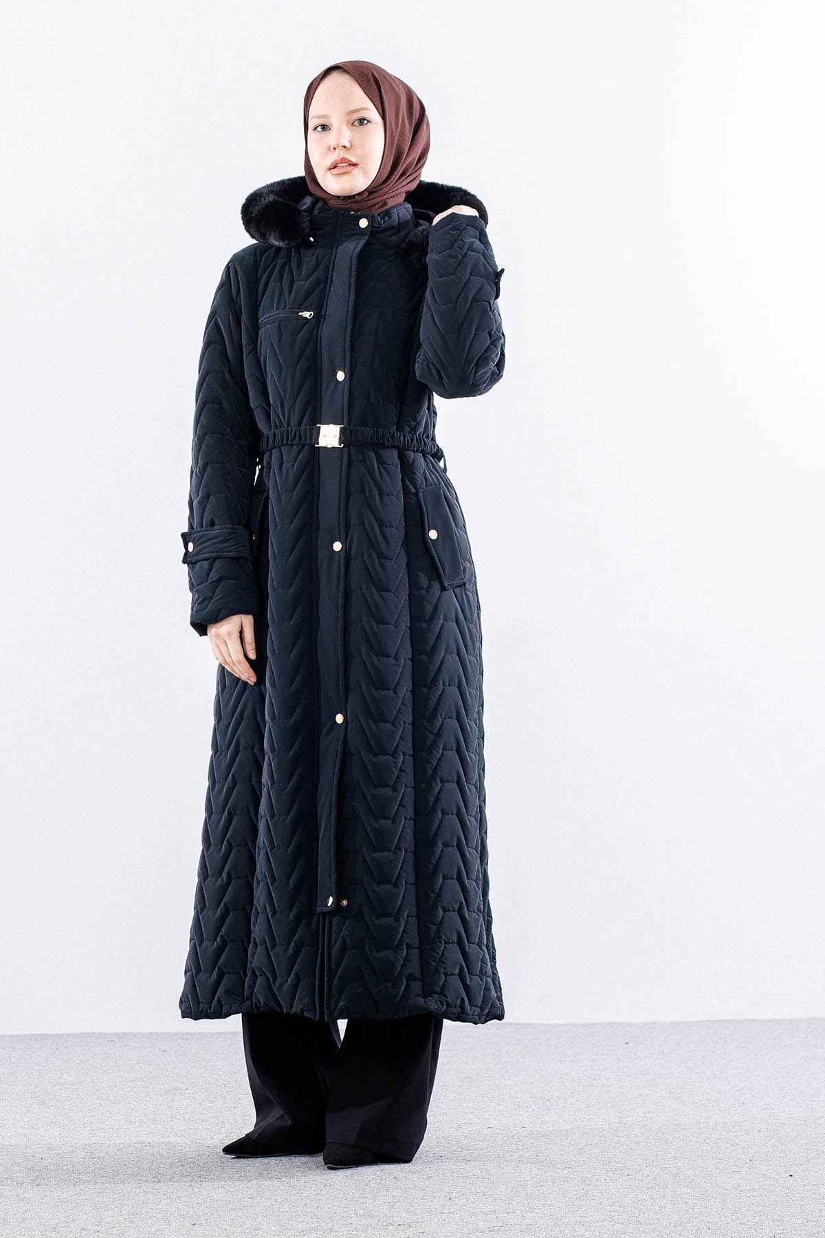 A-3171 Tamboy Kapitone Kaban 40-50 - Lacivert - 2