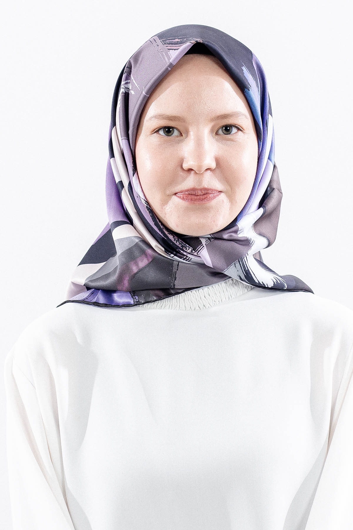 Dg14819 Polyester Eşarp Cizgi - Haki - 1