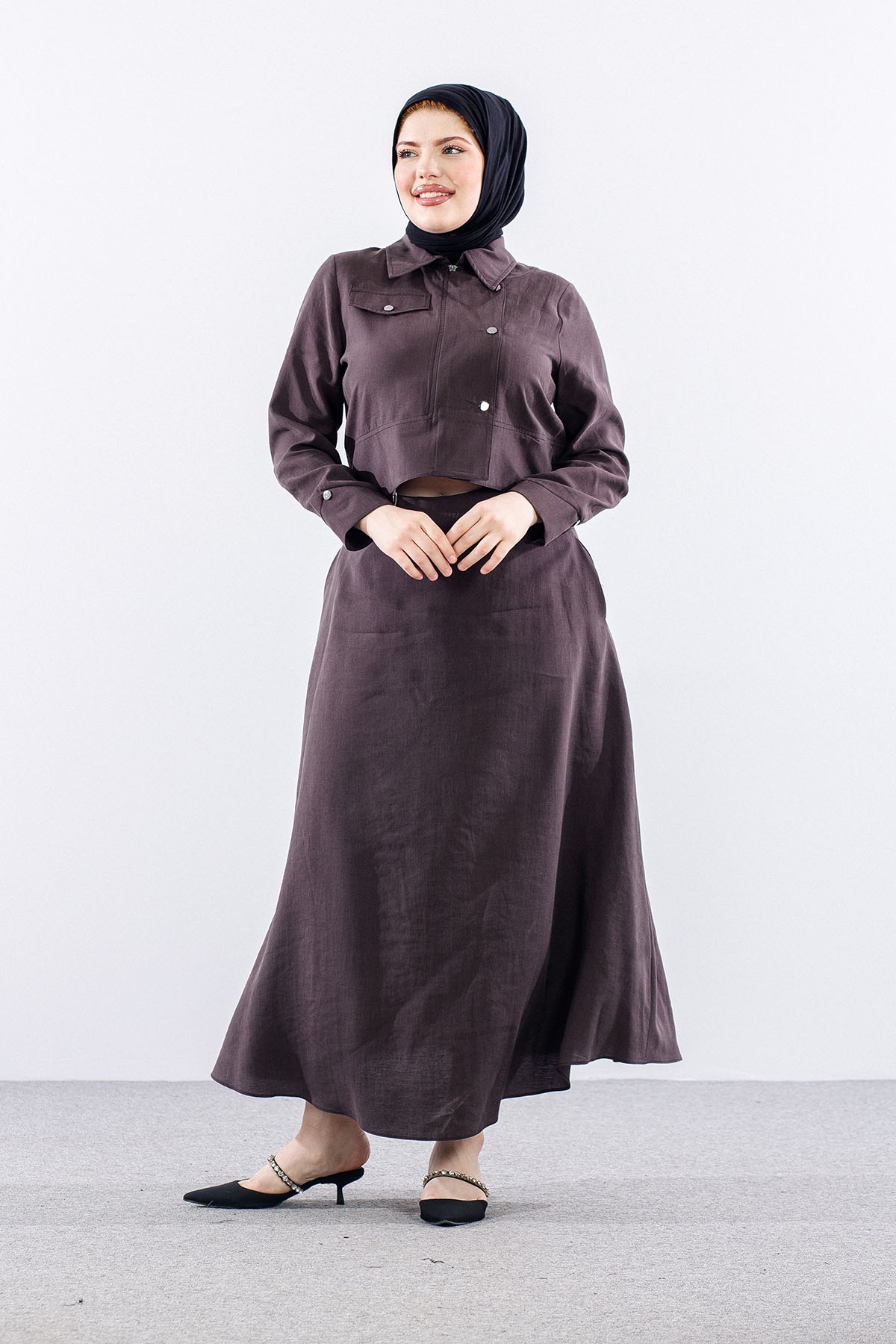 M7729 E.takim 40-48 çitçit Detay - Kahve - 1