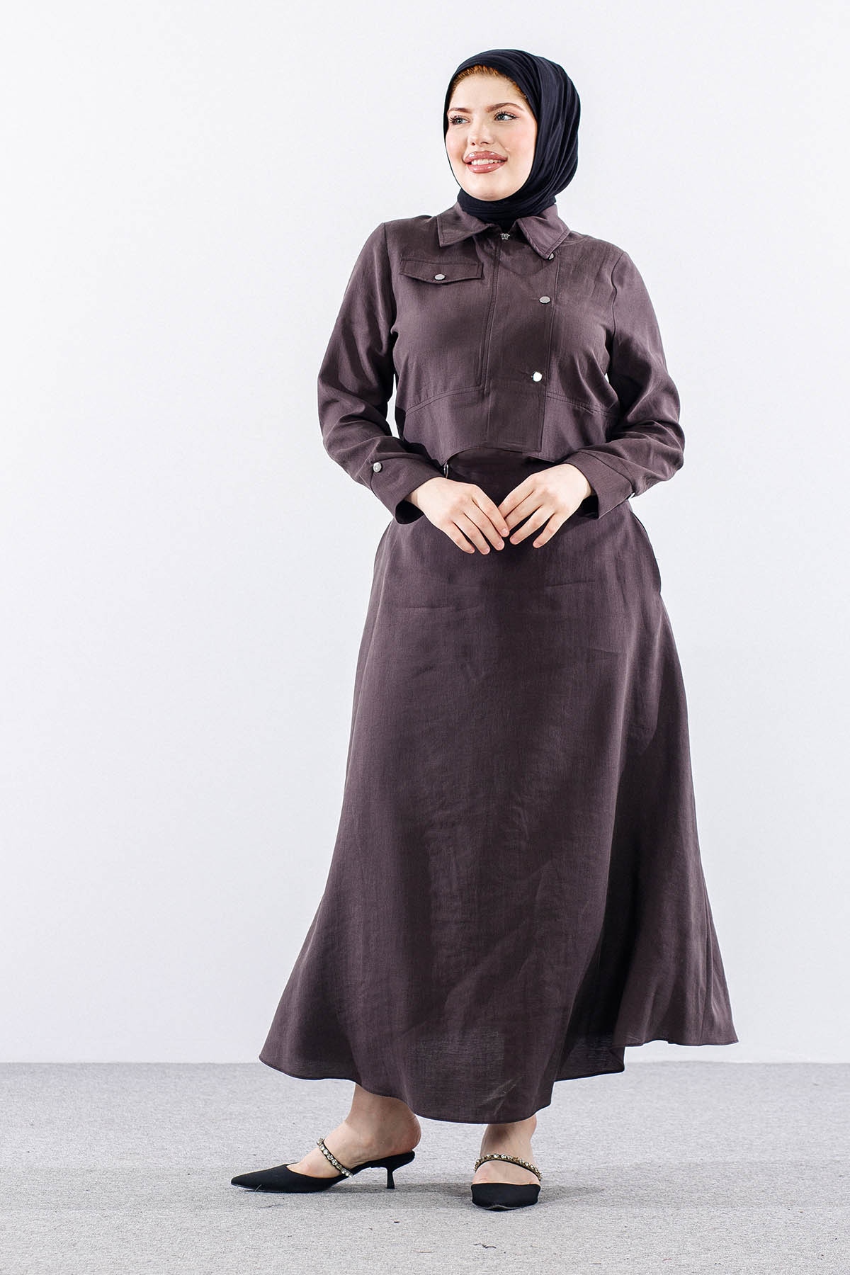 M7729 E.takim 40-48 çitçit Detay - Kahve - 1