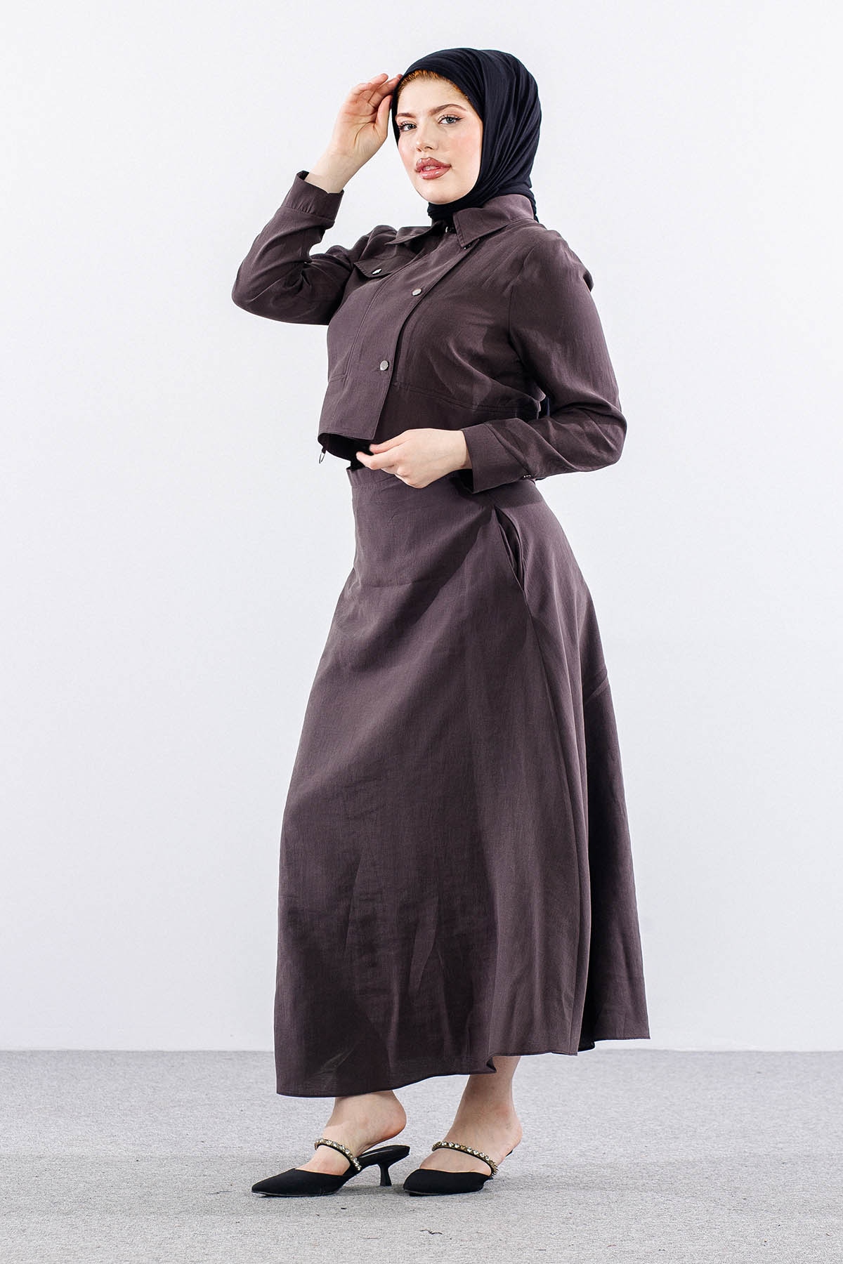 M7729 E.takim 40-48 çitçit Detay - Kahve - 3