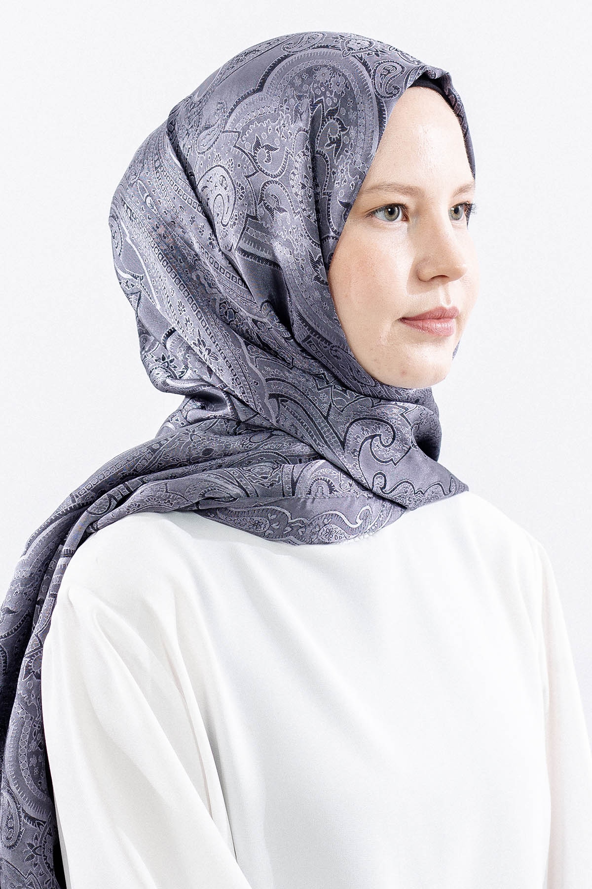 Mismara Morocco şal Varakli - Antrasit - 2