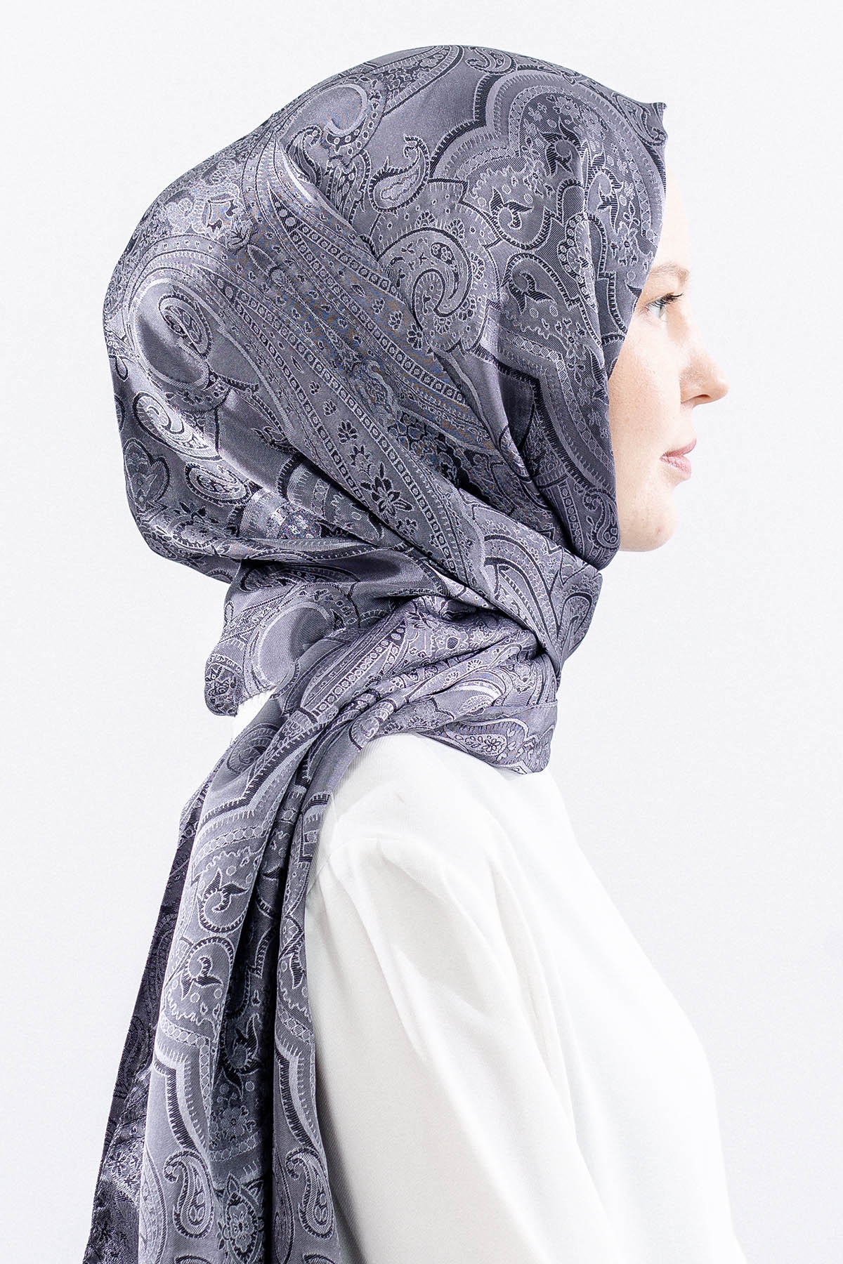 Mismara Morocco şal Varakli - Antrasit - 3